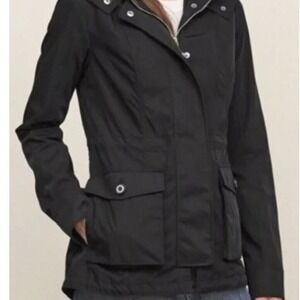 Abercrombie & Fitch The A&F Nylon Parka Jacket Water Wind‎ Resistant